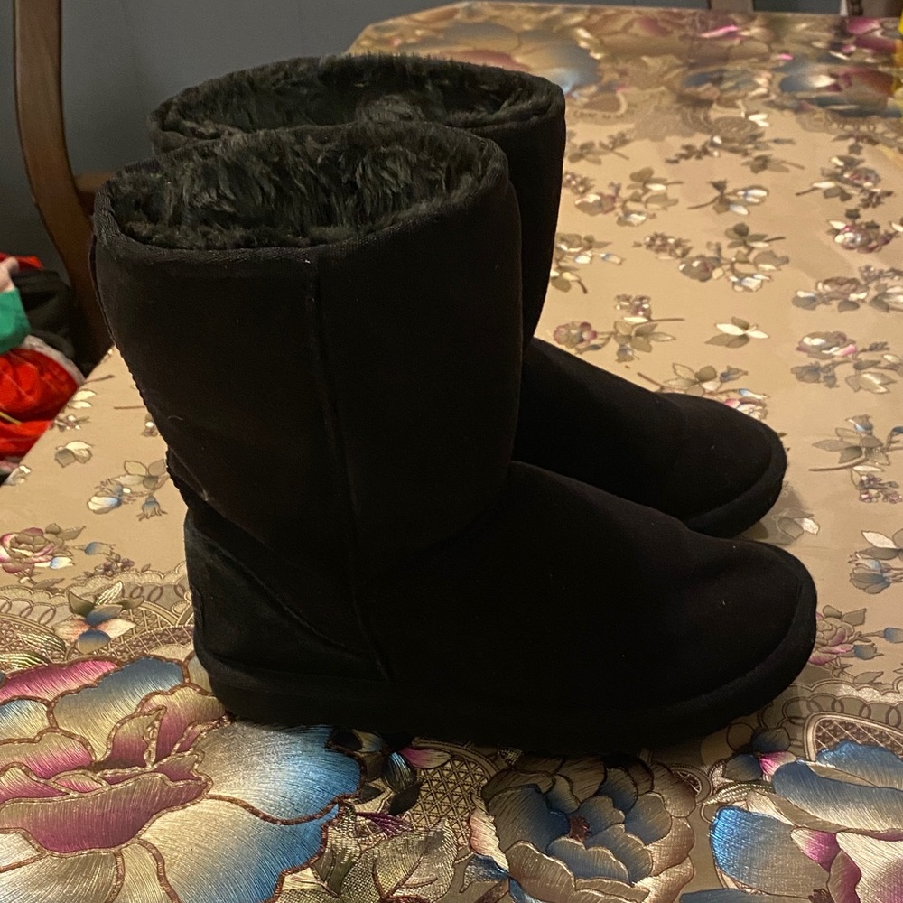 UGG Black Boots with Plush Lining